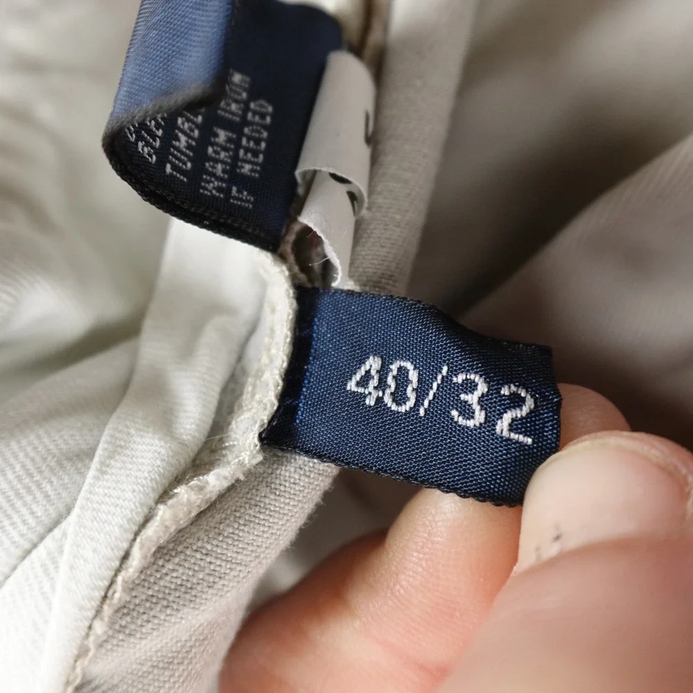 VTG Polo Ralph Lauren Pants Mens 40X32 Beige‎ Prospect Chino Trouser Golf Preppy